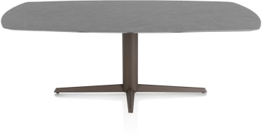 TISCH OVAAL 210 X 105 CM. - CENTRALE POOT - STEELBROWN