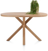 table de bar 150 x 110 cm - ovale - pied bois central (hauteur: 92 cm)