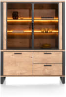 buffet 150 cm - 2-glasdeuren + 1-deur + 2-laden (+ LED)