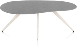 eetkamertafel organisch 180 x 120 cm. - 4-pootjes - crème