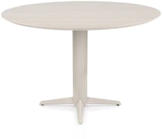 Stehtisch rund 150 cm. - hpl primo laminato leaf - creme für die mittelspitze