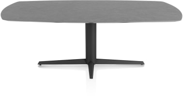 TISCH OVAAL 210 X 105 CM. - CENTRALE POOT - ROUGH OFF BLACK