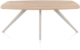 eetkamertafel 190 x 100 cm, ovaal, 4 poot