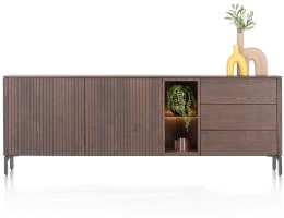 Buffet 210 cm. - 2 portes + 3 tiroirs + 2 pinces