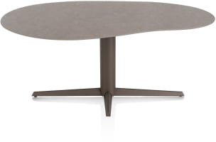 TISCH ORGANISCH 180 X 120 CM. - CENTRALE POOT - STEELBROWN