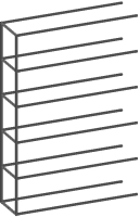 Anbau Regal 135 cm - 5 Niveau - 1 Gestell