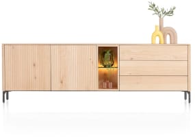 Sideboard 240 cm. - 2 türen + 3 schubladen + 2 nischen