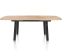 table à rallonge 190 (+ 60) x 110 cm - 4 pieds - métal