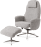 Relax-Sessel + Hocker - silk grey Fuß