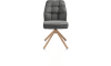 H&H - Ceylan - chaise - piétement aspect chêne - pivotante - confort ressorts - tissu Calabria
