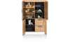 H&H - Messine - armoire 120 cm - 1-porte en verre + 2-portes + 2-tiroirs (+ LED)