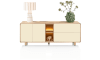 Henders & Hazel - Caserta - Sideboard 200 cm, 2 Türen, 2 Schubladen, 2 offene Fächer, Eichenfurnier/Lack