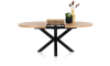 H&H - Brasilia - Industriel - table extensible ronde 150 (+ 40) x 130 cm