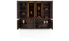 H&H - Beatrice - vaisselier 240 cm - 2-portes de verres + 5-portes + 2-tiroirs (+ LED) + plinthe