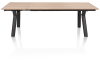 H&H - Dacca - table à rallonge 180 (+ 60 cm) x 100 cm - pieds métal