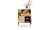 H&H - Philadelphie - armoire 125 cm - 1-porte + 2-tiroirs + 1-porte rabattante + 3-niches (+ LED)