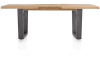 H&H - Brasilia - Industriel - table à rallonge 160 (+ 50) x 100 cm
