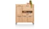 H&H - Messine - buffet haut 130 cm - 4-portes + 1-tiroir + 1-porte rabattante + 1-niche (LED+variateur)