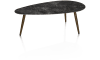 Henders and Hazel - Nyla - Salontafel 2 delig, keramiek antraciet, poot steelbrown