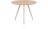 XOOON - Arvada - Minimalistisch design - bartafel 125 cm - rond - massief eikenhout - 4 poot - crème
