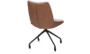 XOOON - Mats - eetkamerstoel - wielen - rough off black - Pala cognac + Luton koper