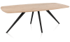XOOON - Arvada - Minimalistisch design - eetkamertafel 220 x 110 cm - ovaal - massief eikenhout - 4 poot - zwart