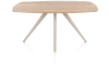 XOOON - Arvada - Minimalistisch design - eetkamertafel 160 x 100 cm - ovaal - massief eikenhout - 4 poot - crème