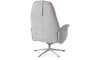 XOOON - Tonale - Relax-Sessel + Hocker - silk grey Fuß - Stoff Vada Kiesel