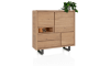 Happy@Home - Bonaire - highboard 140 cm - 3-deuren + 2-laden + 1-niche (+ LED)