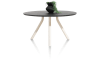 XOOON - Arvada - Minimalistisch design - tafel 140 cm. - rond - centrale poot Nebbia