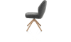H&H - Ceylan - chaise - piétement aspect chêne - pivotante - confort ressorts - tissu Calabria