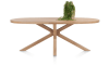 H&H - Bukavu - table 210 x 110 cm - ovale - pied bois central