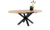 H&H - Brasilia - Industriel - table extensible ronde 150 (+ 40) x 130 cm