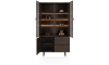 Henders & Hazel - Mogan - Buffet 120 cm, 2 portes vitrées avec LED, 1 porte, 2 tiroirs