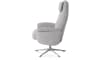 XOOON - Tonale - Relax-Sessel + Hocker - silk grey Fuß - Stoff Vada Kiesel