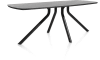 XOOON - Arvada - Minimalistisch design - tafel 190 x 100 cm. - ovaal - centrale poot lang