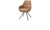XOOON - Mavis - armstoel met draaifunctie, incl. pocket, stof Cloudy, frame steel brown
