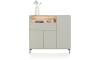 XOOON - Noon - dressette 148 cm - 3-portes + 1-tiroir + 1-niche (+ LED) - complet silk grey