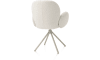 XOOON - Jaxon - chaise a accoudoirs - pietement Silk Grey - pivotante - tissu Brioni