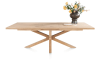 H&H - Bukavu - table à rallonge 190 (+ 50) x 100 cm - pied bois central