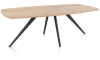 XOOON - Arvada - Minimalistisch design - eetkamertafel 220 x 110 cm - ovaal - massief eikenhout - 4 poot - grafiet