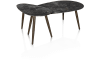 H&H - Millam - Table basse 2 pièces, céramique anthracite, piètement steelbrown