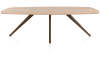XOOON - Arvada - Minimalistisch design - eetkamertafel 250 x 110 cm - ovaal - massief eikenhout - 4 poot - steelbrown