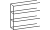 XOOON - Modulo - Minimalistisches Design - Anbau Regal 135 cm - 3 Niveau - 1 Gestell