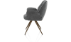 H&H - Ceylan - chaise à accoudoirs - piétement steelbrown - confort ressorts - combi Calabria/Vada