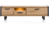 Happy@Home - Brooklyn - Industrieel - lowboard 210 cm - 1-lade + 2-kleppen + 1-niche (+ LED)