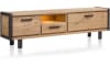 Happy@Home - Brooklyn - Industrieel - lowboard 210 cm - 1-lade + 2-kleppen + 1-niche (+ LED)
