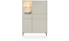 XOOON - Noon - armoire 120 cm - 3-portes + 2-tiroirs (+ LED) - complet silk grey