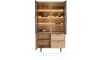 H&H - Jakarta - Buffet 120 cm, 2 portes vitrées avec LED, 1 porte, 2 tiroirs