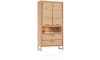 H&H - Cracovie - armoire 100 cm. - 2-portes + 2-tiroirs + 1-niche (+ LED)